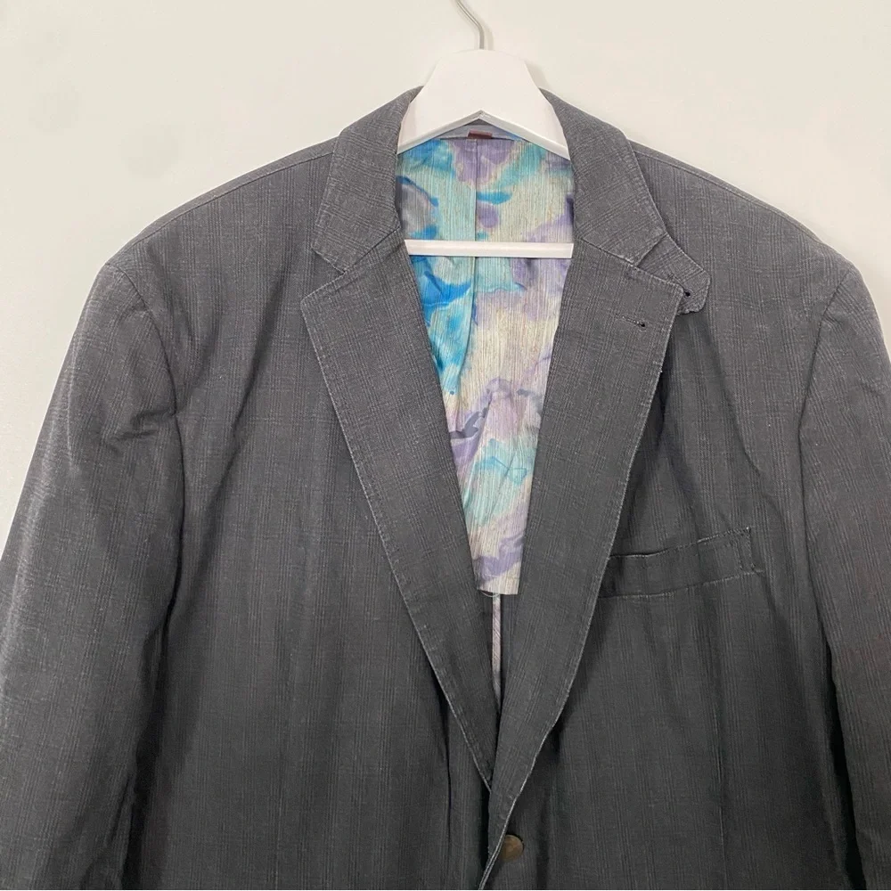 Kroon Gray 2 Button Sport Coat Blazer Jacket Mens Size 45R